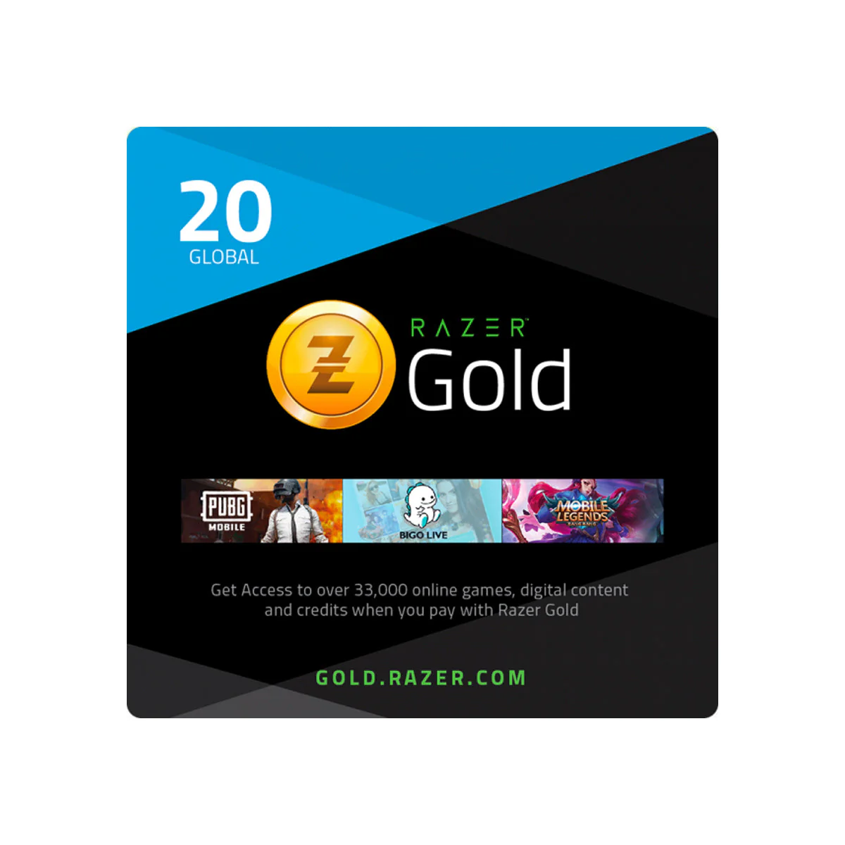 Razer Gold Pins (Global/USD)